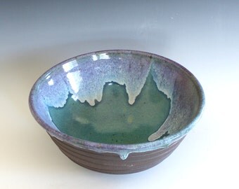 Large Handmade Ceramic Bowl, pottery bowl, wheel thrown bowl, stoneware bowl, ceramic serving bowl