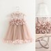 Pink Flower Girl Dress Toddler Baby Blush Marie Antoinette Romantic Ballerina Tulle Gown Frock Infant Cute Ballet Tutu Birthday Petal Dress