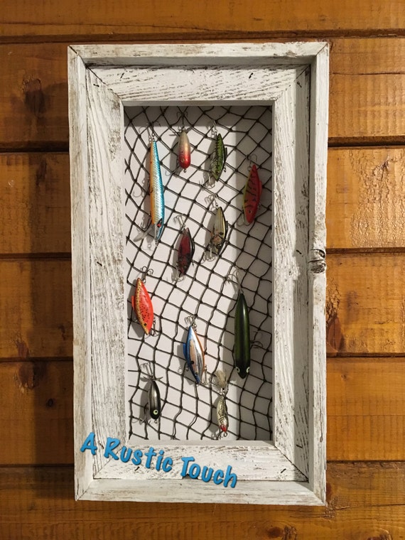 Fishing Lure Display Case Distresed