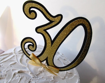 30th birthday cake topper – Etsy