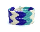 Items similar to Blue Bracelet - Beaded Bracelet - Beaded Peyote ...