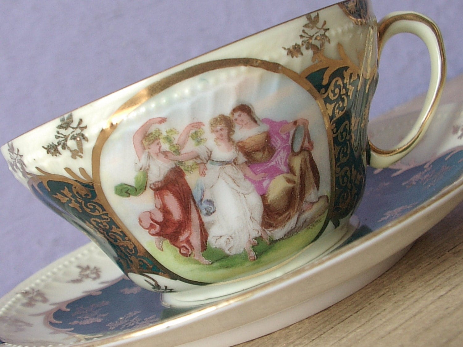 Antique Victoria Austria porcelain tea cup and by ShoponSherman