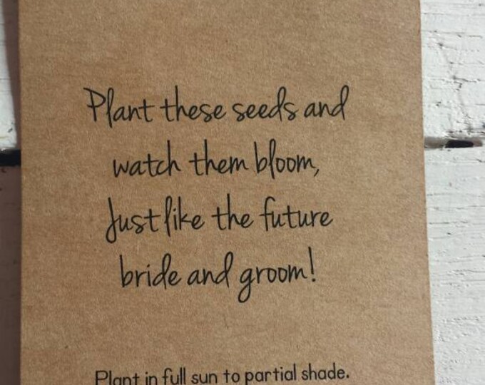 RUSTIC Blue Hydrangea Mason Jar Design - Seeds Let Love Grow Flower Seed Packet Favor Shabby Chic Cute Favors for Bridal Shower Wedding