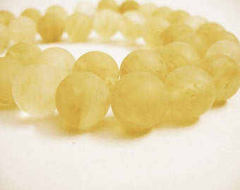Watermelon Coffee Gemstone Frosted Golds Browns Round 10MM