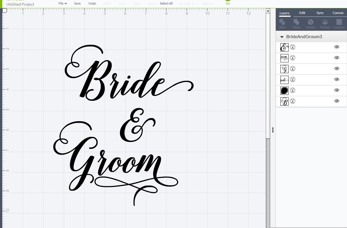 Download Bride and Groom SVG DXF png pdf / Swirl font / wedding ...