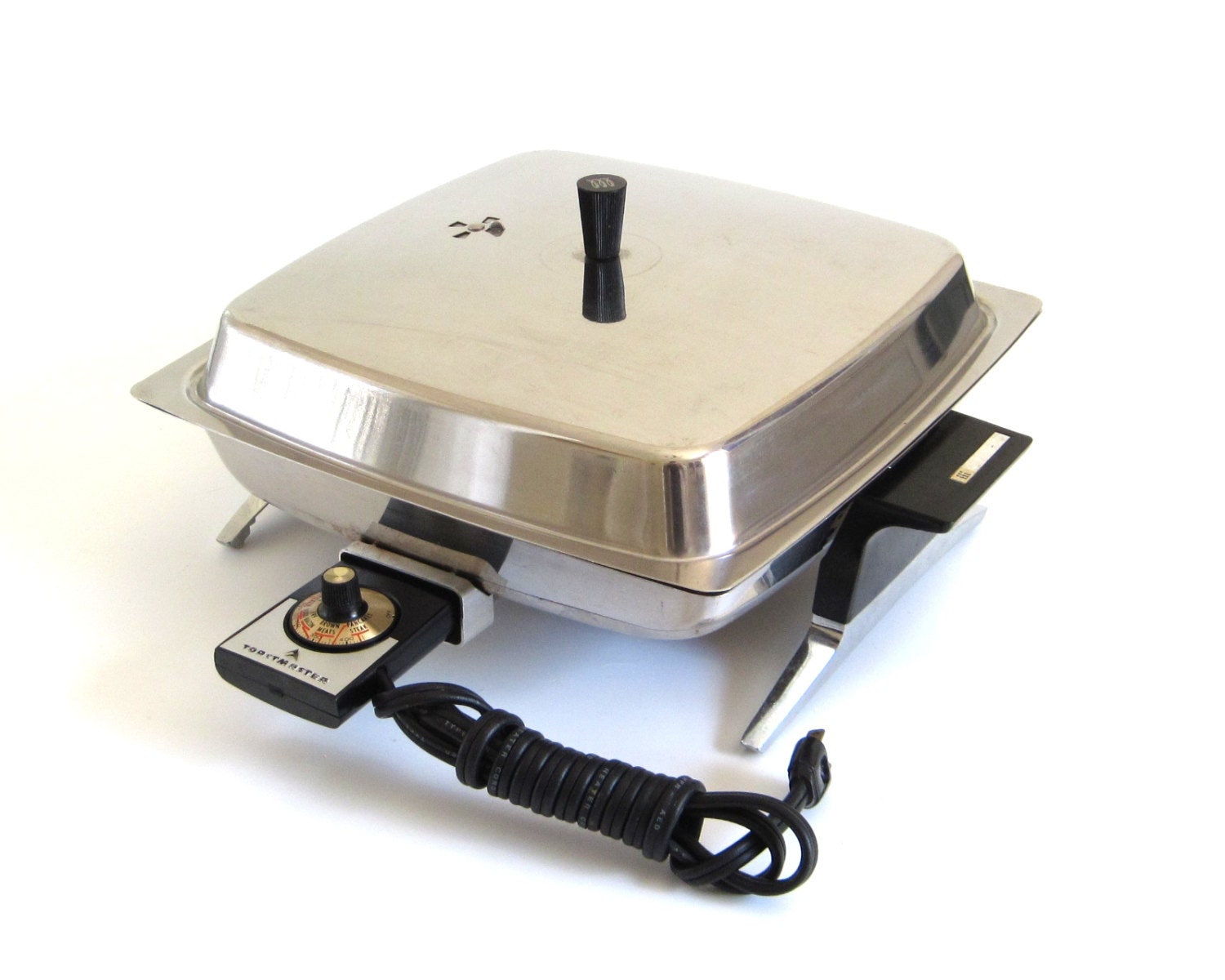 Toastmaster Electric Skillet Stainless Steel Square Frypan