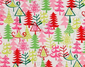 85011 - Michael Miller - Yule trees in Santa color CX3637 1/2 yard