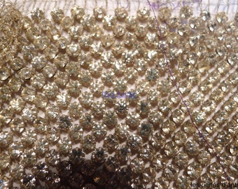 antique rhinestones/ 5mm diamond/fabric