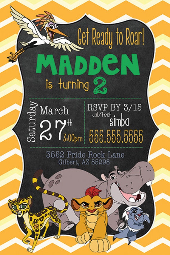 Lion Themed Birthday Invitations 5