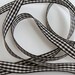 3/8" Gingham Ribbon - Black and White - 4 yards