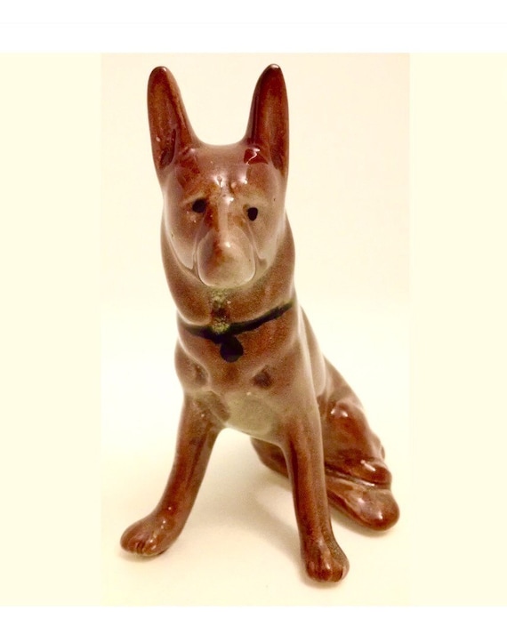 ceramic german shepherd figurine