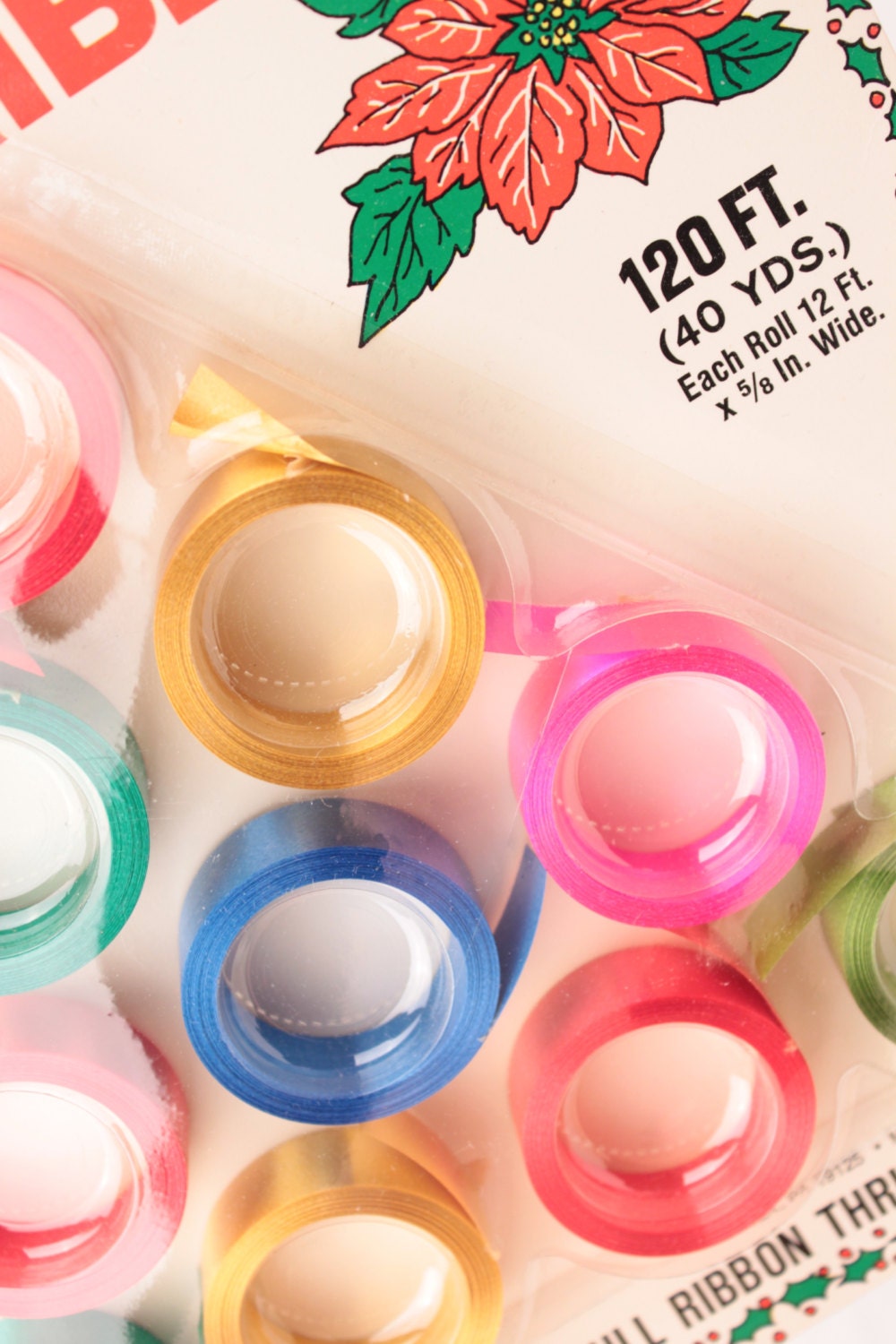 vintage gift wrap ribbon // new in package from BexVintage on Etsy Studio