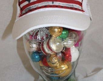 Upcycled Art Trucker Hat "CAPitalism" by Jami Joelle Nielsen