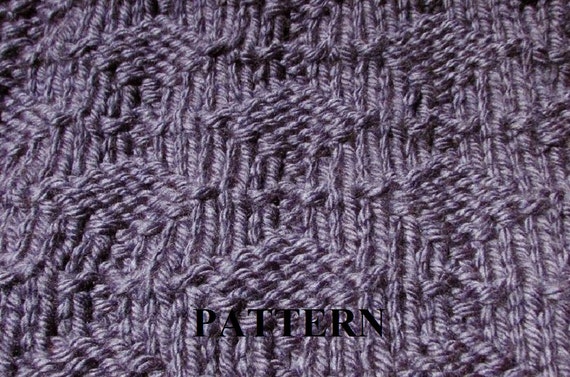 Knit Baby Blanket Pattern, Knitting Pattern, Chunky Yarn, Knit Purl Stitch On...