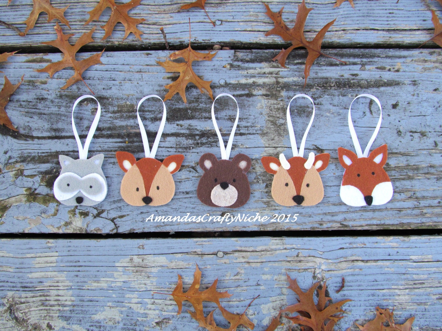 felt woodland animal ornaments by amandascraftyniche on etsy felt woodland animal ornaments by amandascraftyniche on etsy