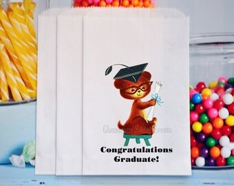 Graduation Gift Bags, Graduation Goody Bags, Graduation Treat Bags, Candy Bags, Congratulations 2017, GLAMOROUS SWEET EVENTS