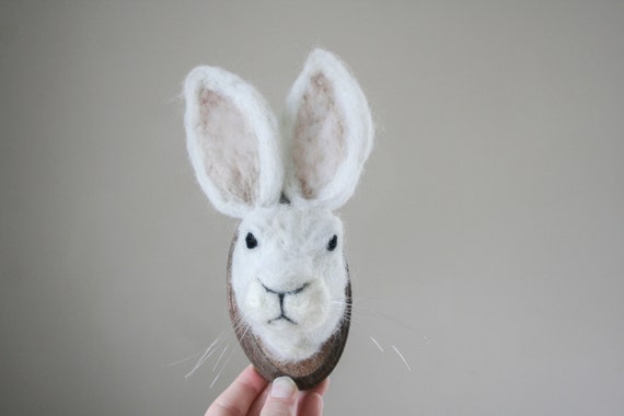 Felt Faux-Taxidermy Hare (Lepus)