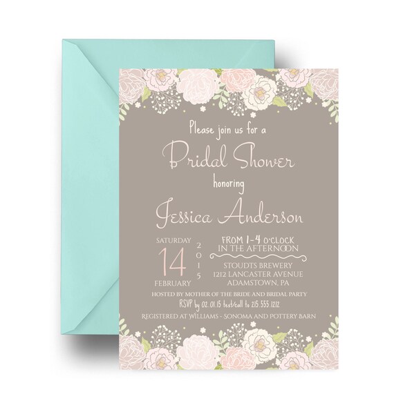 Romantic Bridal Shower Invitations 7