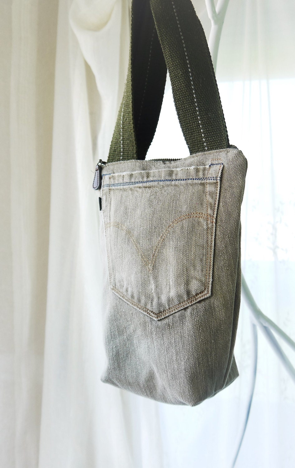 small denim purse