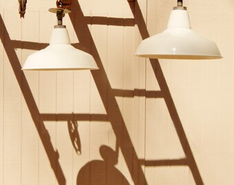 Vintage Benjamins 14 inch, Matching Pair Benjamins, Restaurant Lights, Industrial Lighting, Warehouse Light, Vintage Benjamin, Barn Lights