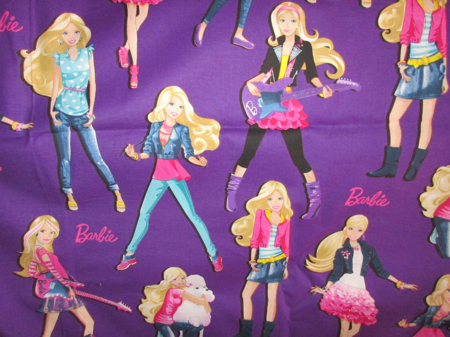 Barbie Fabric Sold by the Yard from SusiesKloset on Etsy Studio