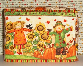 Toaster Cozy, Fall is in the Air, Scarecrows, Pumpkins and Sunflowers, Two slice Toaster Cover