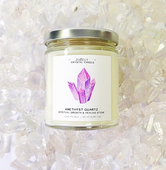 Amethyst Crystal Candle