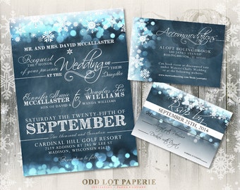 Diy Winter Wonderland Wedding Invitations 7