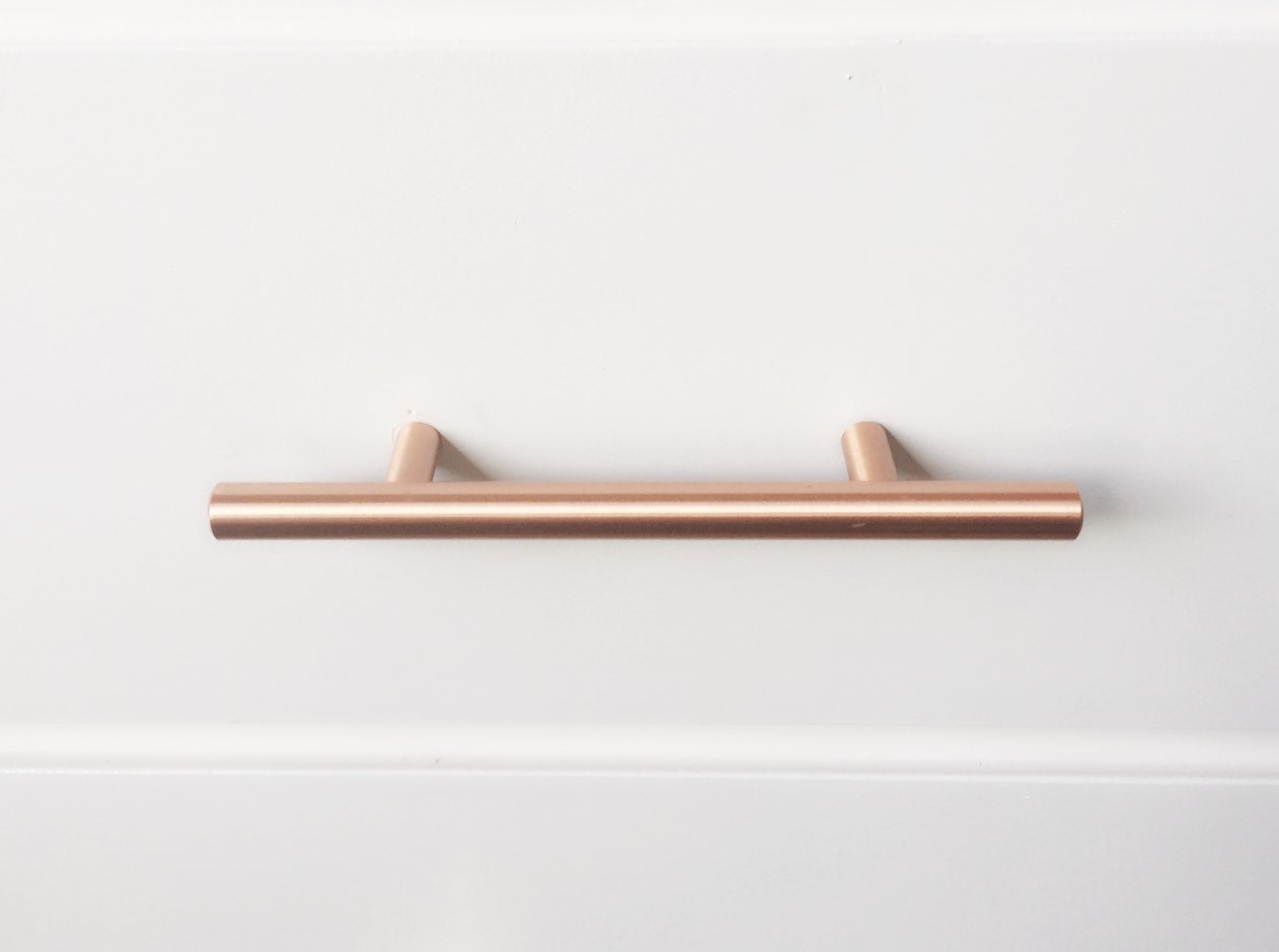 33/4" Satin Copper Drawer Pull Copper Metal Handle, Cupboard