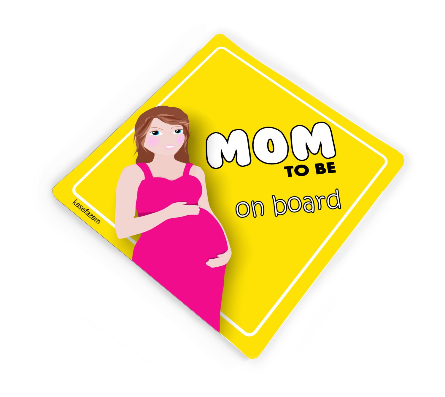 Mom to be on board baby on board type car bumper sticker