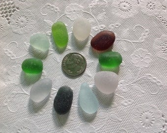 Chunky Thick "Jelly Beans" Genuine Beach Sea Glass Beautiful Colors Jewelry quality flawless surf-tumbled nicely shaped