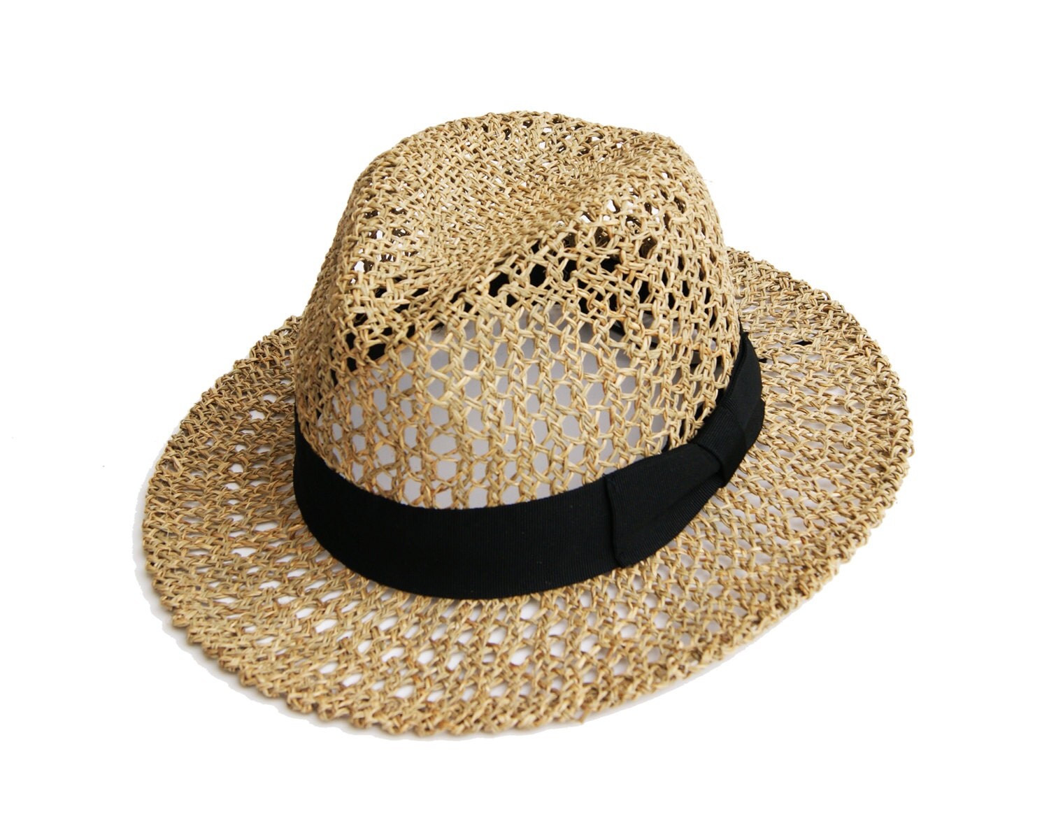 Womens Straw Fedora Hat Mens Straw Fedora Hat Sun Hat