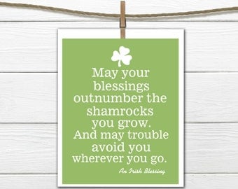 Irish blessing words Etsy