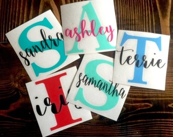 Custom Yeti Vinyl decal |Car Decal | Monogram Decal | Yeti Tumbler Decal | Lap top Decal | tumbler decal | water bottle decal