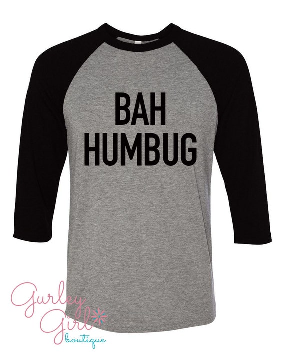 Funny Christmas Graphic Tees Bah Humbug