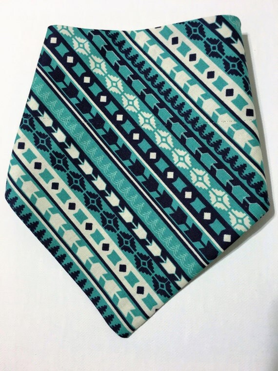 Over the collar Dog bandana/ tribal dog bandana/ blue dog