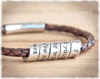 Mens Bracelet • Mens Gift • Mens Personalized Bracelet • Mens Anniversary Gift • Groomsman Gift