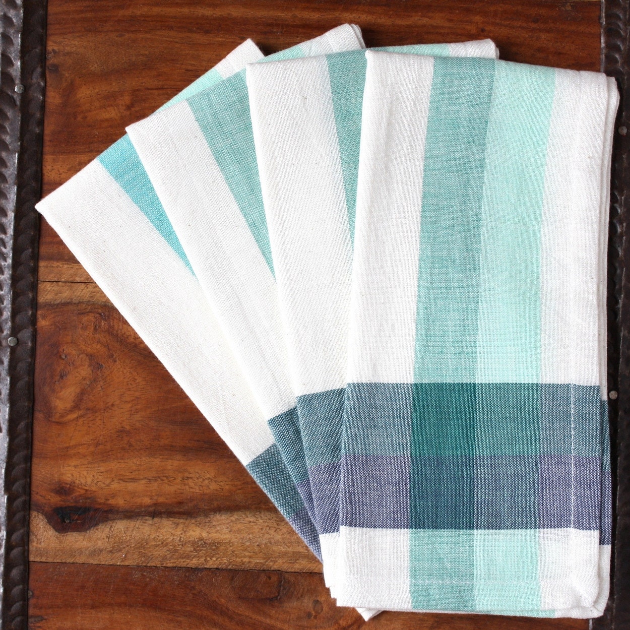 Hand Woven Cotton Spearmint Napkins