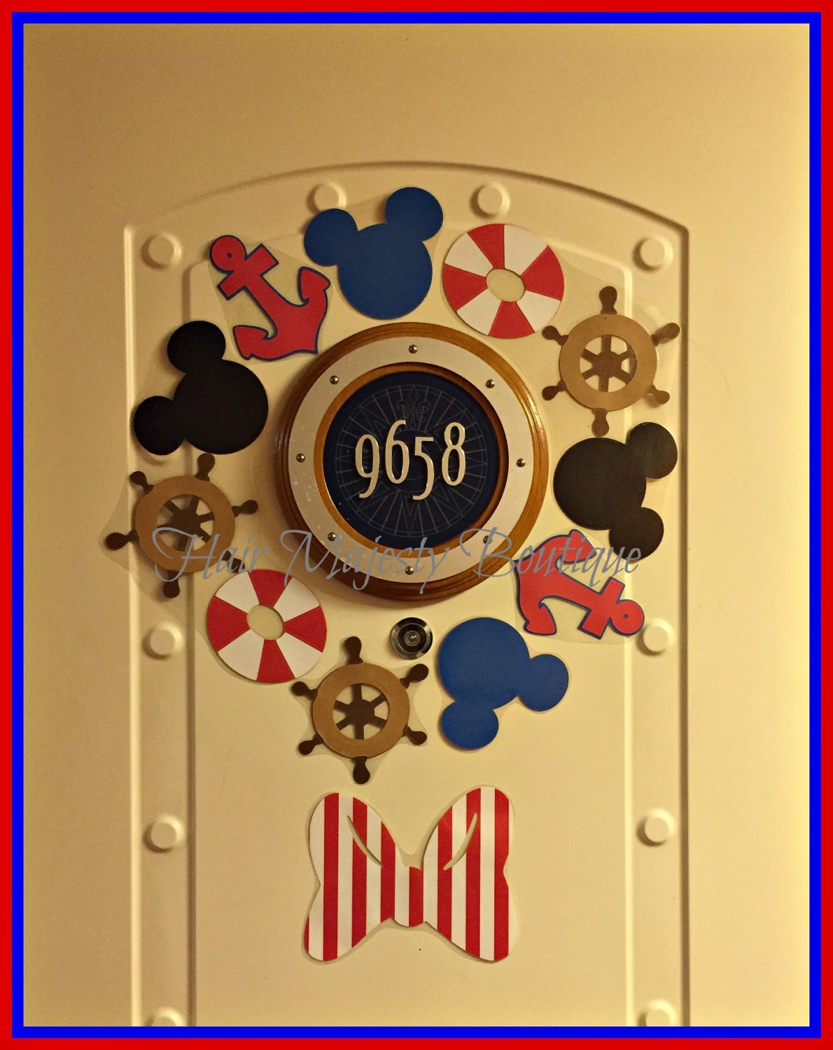 Nautical Mickey Mouse Magnet Wreath for Cruise Door