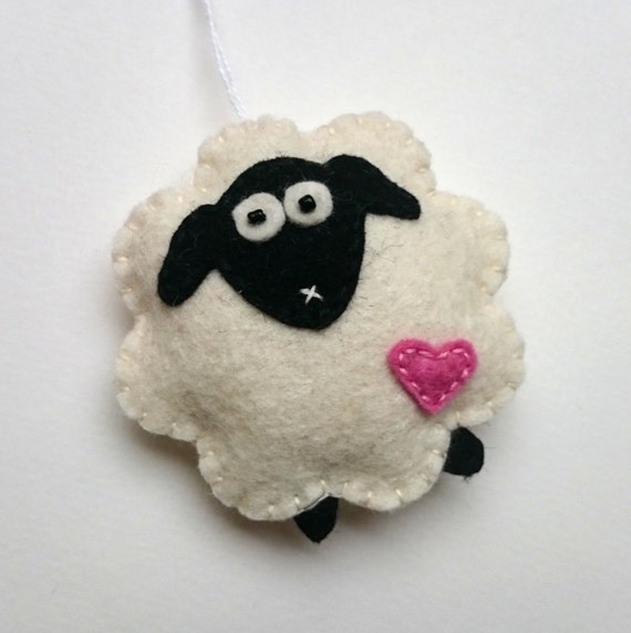 Sheep ornament felt Christmas decor lamb home decoration