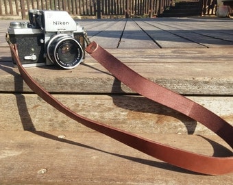 Camera Strap, DSLR Leather Camera Strap, Brown Leather Strap with Bronze, Gift for Photograph Lovers, Suitable for any Camera, Monogram