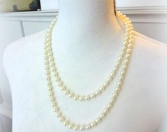 knotted white glass pearl jewelry