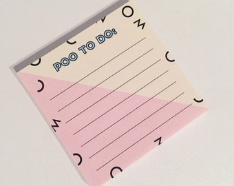 Poo To Do - funny post it notes office supplies