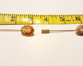 Sale 2 Faux-Cameo Stick Pins