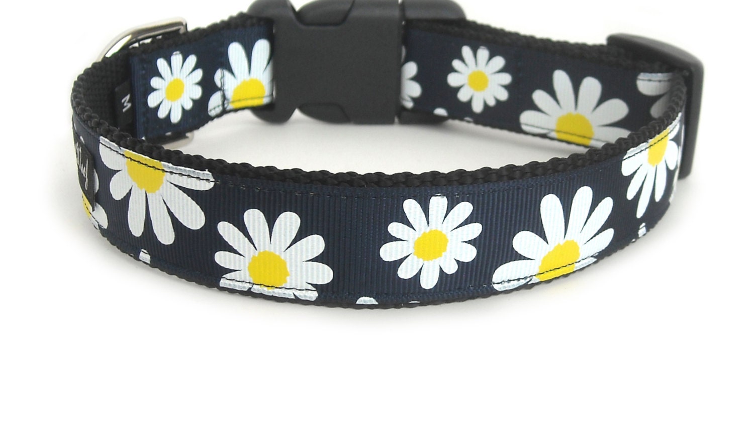 Daisy Dog Collar Flowers Dog Collar with Gift Box Navy Blue