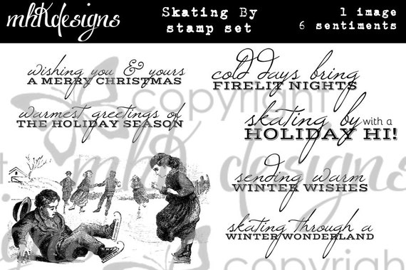 Skating By Digital Stamp Set