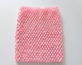 Crochet Tutu Top, Light Pink 8 inch tube top, wholesale tutu top, DIY tutu