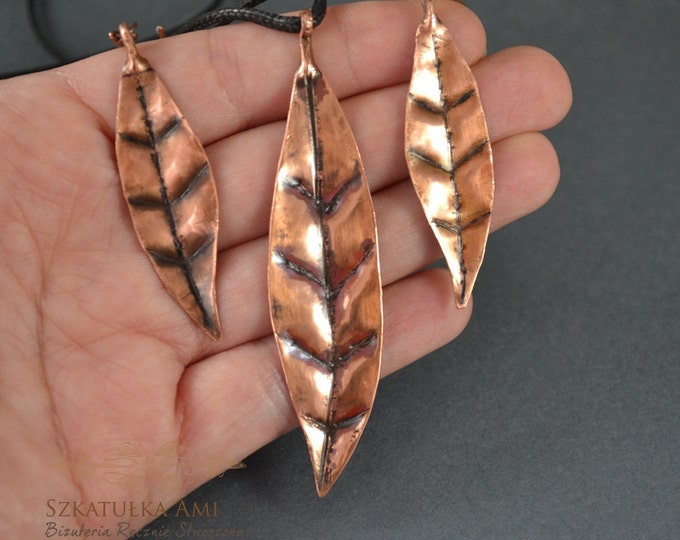 Metal set of the jewellery copper leaf copper earrings copper pendant metal earrings leaves jewellery metal necklace women girl set jewelry