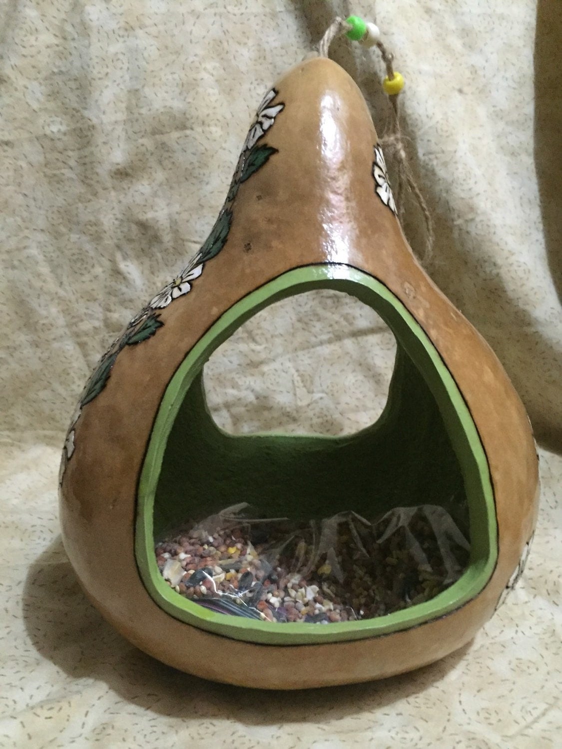 True & Natural Daisy Gourd Bird Feeder