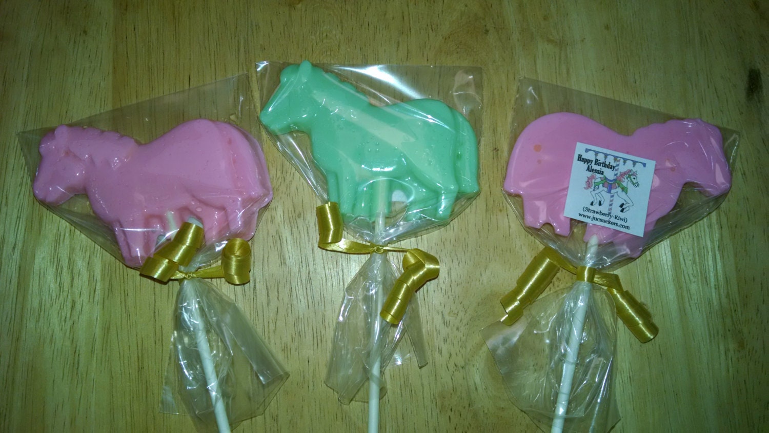 1 dz Hard Candy Horse Shaped Lollipop Party Favors w/
